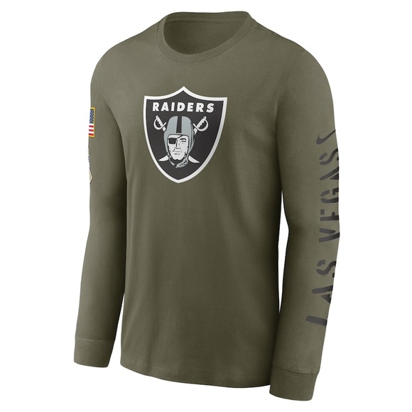 NFL Other - Men's Las Vegas Raiders Nike Olive 2022 Salute To Service Long Sleeve T-Shirt